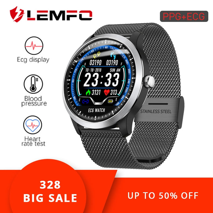 LEMFO N58 ECG PPG Smart watch men women electrocardiograph ecg display holter ecg heart rate monitor blood pressure smartwatch